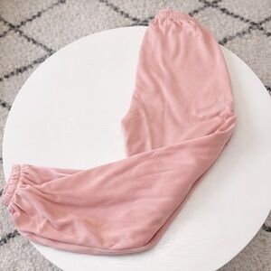 Soft Pink Athletic Jogger Pants Stretch Lounge Sweatpants Size M Runs Large